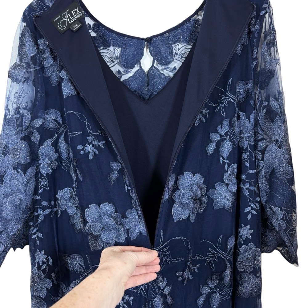 Alex Evenings Lace Jacket Dress 16W Plus Formal - Picture 5 of 11